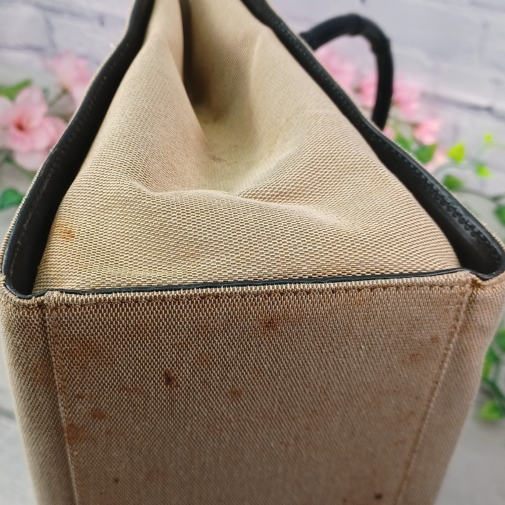 Gucci Vintage Rehab Tote Black Bamboo Handles - Picture 13 of 16